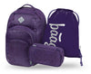 BAAGL SET 3 Coolmate Plum: batoh, penál, sáček