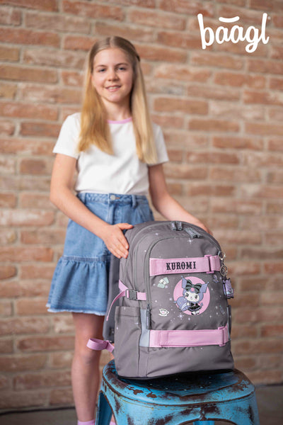 BAAGL Školní batoh Skate Kuromi Grey GRS