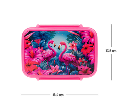 BAAGL Box na svačinu s přihrádkami Flamingo