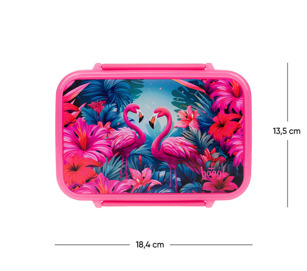 BAAGL Box na svačinu s přihrádkami Flamingo