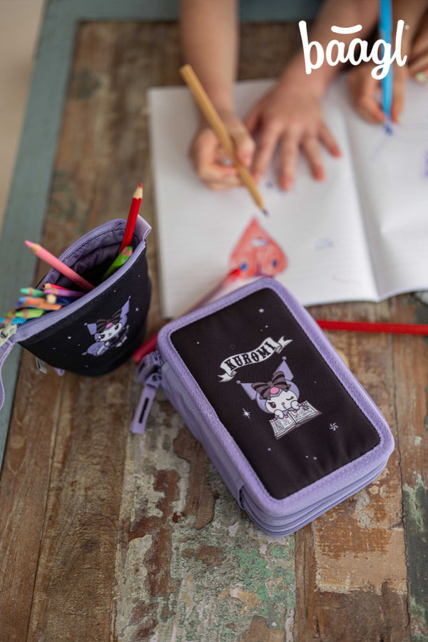BAAGL Školní penál třípatrový Kuromi Fortune Dream GRS