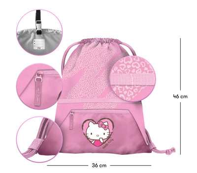 BAAGL Sáček s kapsou Hello Kitty Sweet Leopard GRS