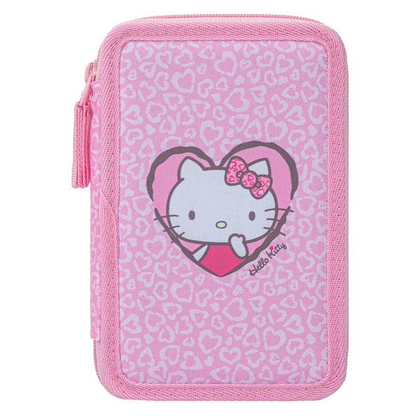 BAAGL Školní penál třípatrový Hello Kitty Sweet Leopard GRS