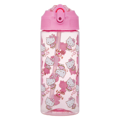 BAAGL Tritanová láhev na pití s brčkem Hello Kitty Sweet Leopard, 500 ml