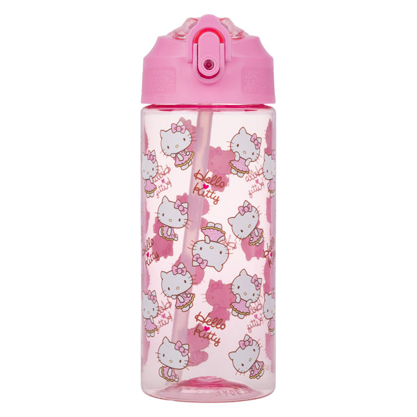 BAAGL Tritanová láhev na pití s brčkem Hello Kitty Sweet Leopard, 500 ml