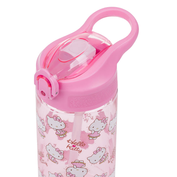 BAAGL Tritanová láhev na pití s brčkem Hello Kitty Sweet Leopard, 500 ml