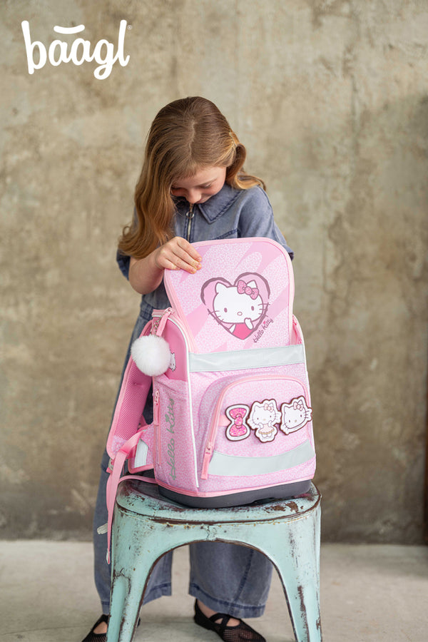 BAAGL SET 5 Zippy Plus Hello Kitty Sweet Leopard: aktovka, penál, sáček, zástěra, peněženka GRS