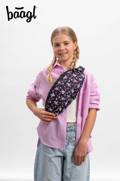 BAAGL SET 5 Skate Kuromi Black: batoh, penál, sportovní taška, ledvinka, obal na notebook GRS