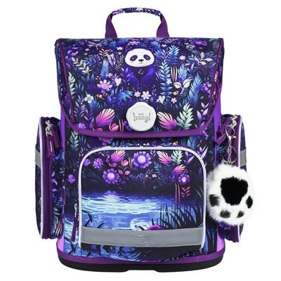 BAAGL SET 5 Ergo Jungle Panda: aktovka, penál, sáček, zástěra, peněženka