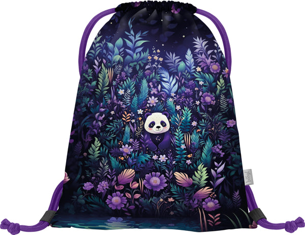 BAAGL SET 5 Ergo Jungle Panda: aktovka, penál, sáček, zástěra, peněženka