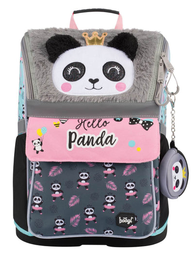 BAAGL SET 5 Zippy Panda: aktovka, penál, sáček, zástěra, peněženka