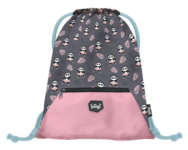 BAAGL SET 5 Zippy Panda: aktovka, penál, sáček, zástěra, peněženka