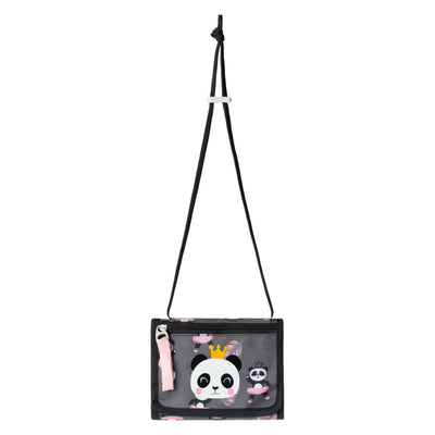 BAAGL SET 5 Zippy Panda: aktovka, penál, sáček, zástěra, peněženka