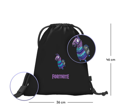 BAAGL SET 3 Core Fortnite Llama: batoh, sáček, ledvinka GRS