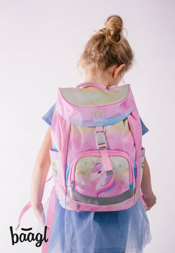 BAAGL SET 5 Airy Rainbow Unicorn: batoh, penál, sáček, zástěra, peněženka
