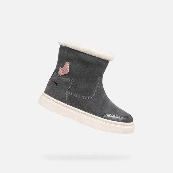 Tmavě šedá dívčí kotníková obuv Geox Nashik B663HA-022NF-C9002