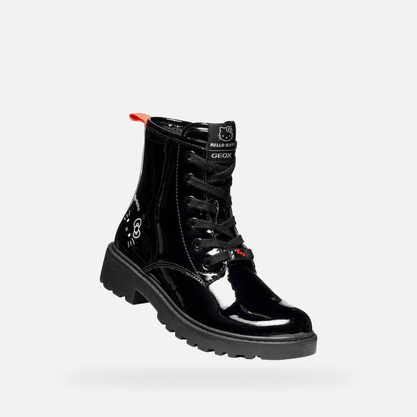 Černá dívčí kotníková obuv Geox Casey J6620F-000HH-C9999