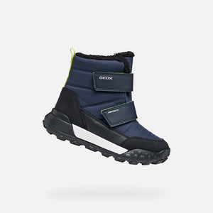 Tmavě modrá chlapecká zimní obuv Geox Trekkyup J66MBA-0FU54-C0749