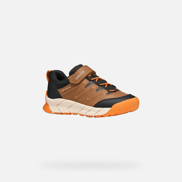 Hnědé chlapecké tenisky Geox Flexyper Pro B J66NBC-0MEFU-C0013