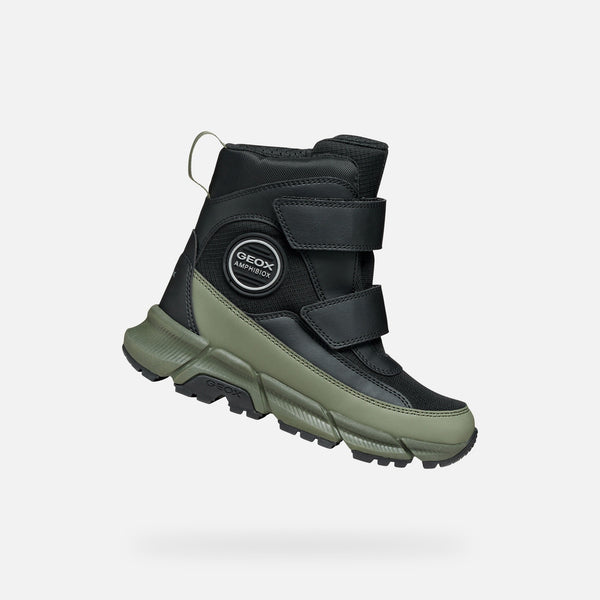Zelená chlapecká kotníková obuv Geox Flexyper Plus J66LCG-0FU54-C0033