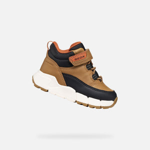 Hnědá chlapecká kotníková obuv Geox Flexyper Mini B661KA-000ME-C2G9B