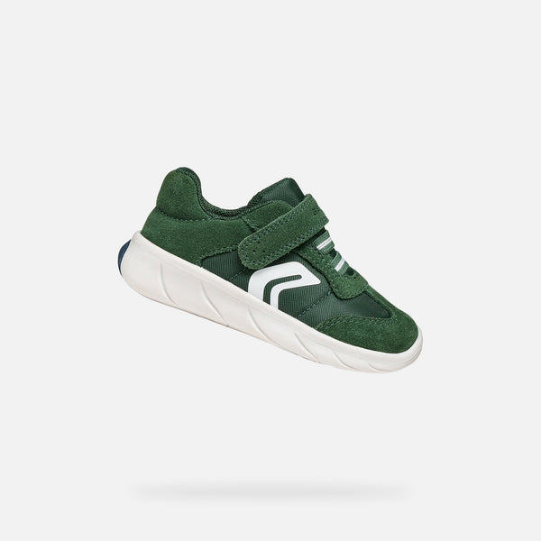 Zelené chlapecké barefoot tenisky Geox Foot-run B660KA-0FU22-C3P1Z