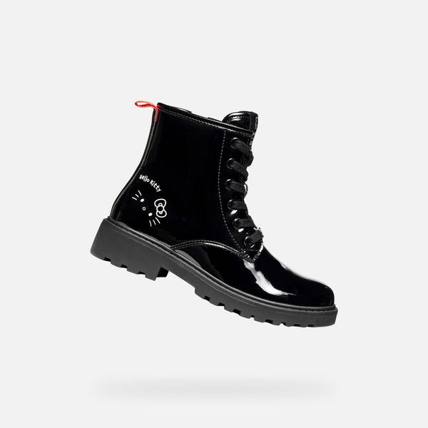 Černá dívčí kotníková obuv Geox Casey J6620F-000HH-C9999
