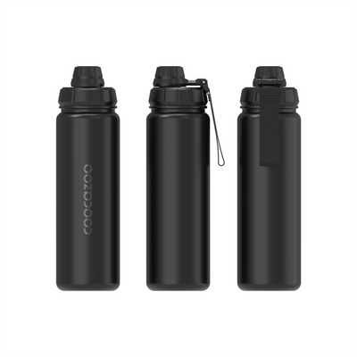 Izolovaná láhev na pití z nerezové oceli coocazoo 0,7 l, Black
