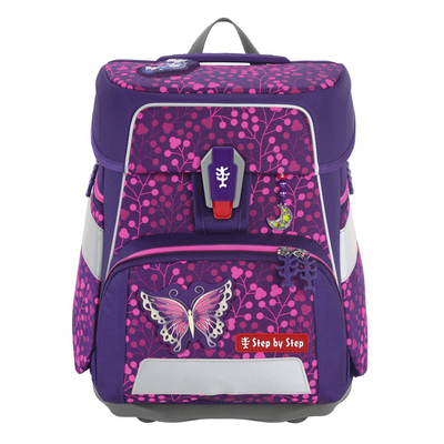 Školní aktovka Step by Step SPACE SHINE, Butterfly Night Ina - 5 dílný set, AGR certifikát