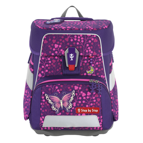 Školní aktovka Step by Step SPACE SHINE, Butterfly Night Ina - 5 dílný set, AGR certifikát