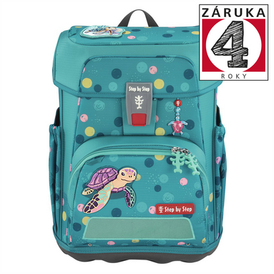 Školní aktovka Step by Step CLOUD, Turtle Josie - 5 dílný set, AGR certifikát