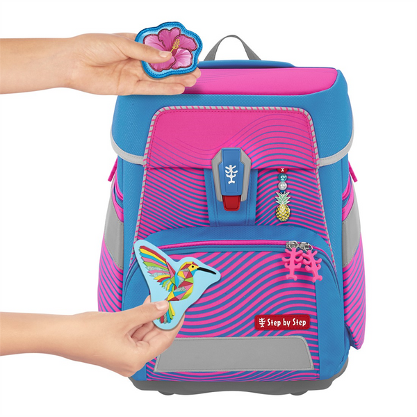 Školní aktovka Step by Step SPACE NEON, Kolibri Kaja - 5 dílný set, AGR certifikát