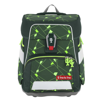 Školní aktovka Step by Step SPACE SHINE, Dino Night Tyro - 5 dílný set, AGR certifikát