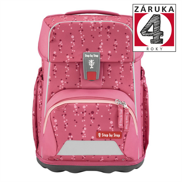 Školní aktovka Step by Step BASIS, Pink Bubbles - 4 dílný set, AGR certifikát