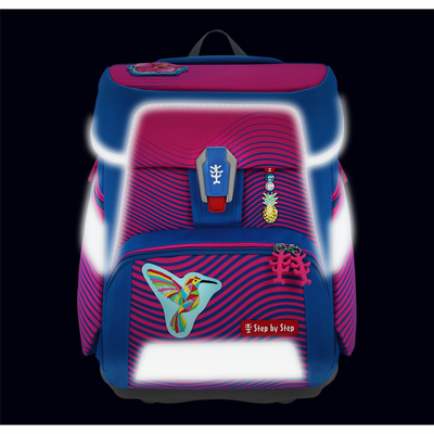 Školní aktovka Step by Step SPACE NEON, Kolibri Kaja - 5 dílný set, AGR certifikát