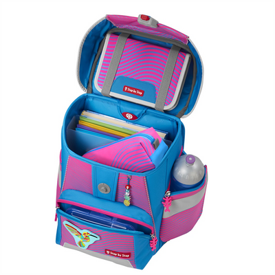 Školní aktovka Step by Step SPACE NEON, Kolibri Kaja - 5 dílný set, AGR certifikát
