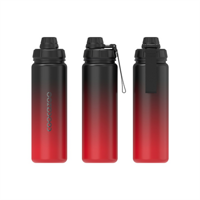 Izolovaná láhev na pití z nerezové oceli coocazoo 0,7 l, Gradient Red