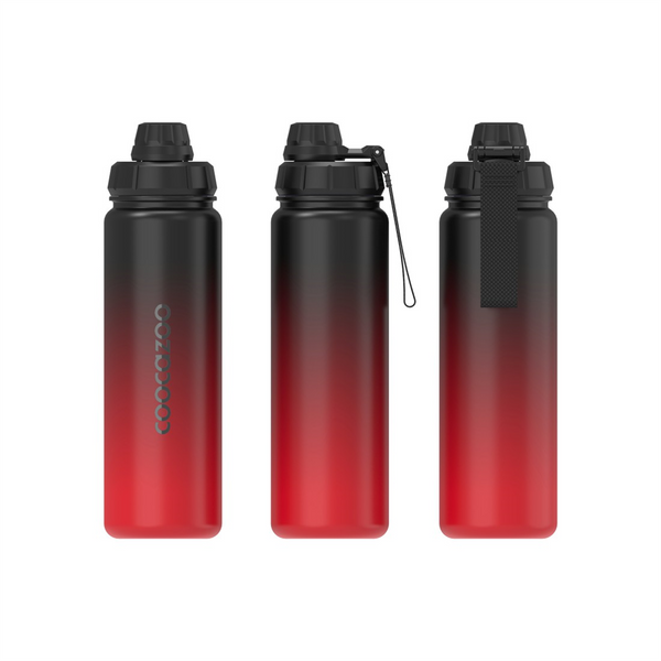 Izolovaná láhev na pití z nerezové oceli coocazoo 0,7 l, Gradient Red