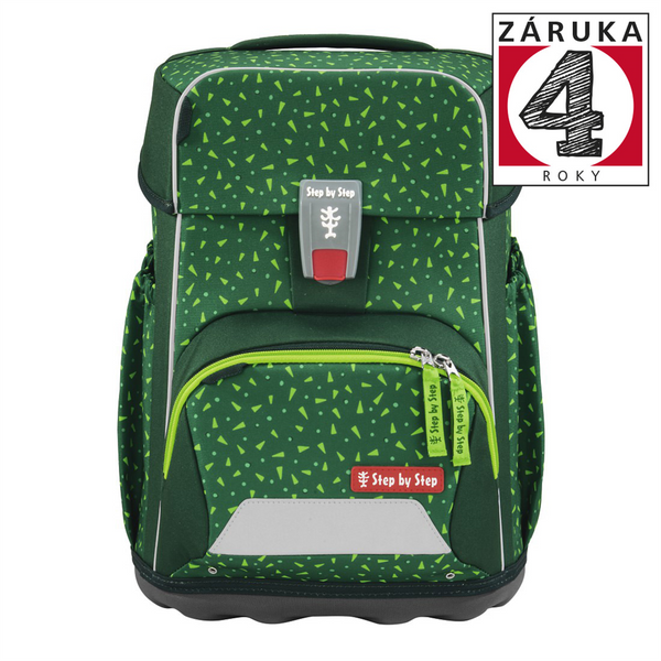 Školní aktovka Step by Step BASIS, Green Graphics - 4 dílný set, AGR certifikát