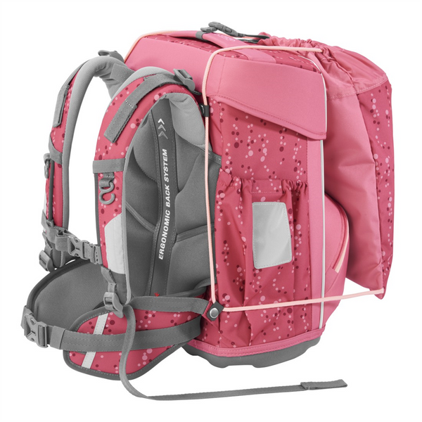 Školní aktovka Step by Step BASIS, Pink Bubbles - 4 dílný set, AGR certifikát