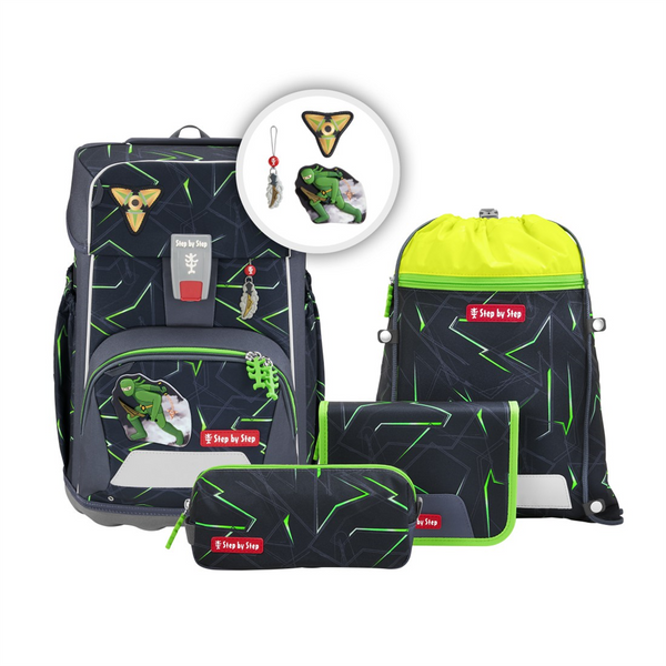 Školní aktovka Step by Step GIANT, Ninja Kimo - 5 dílný set, AGR certifikát