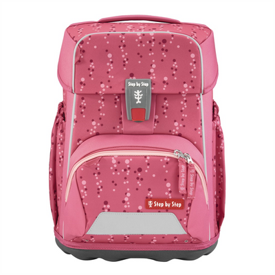 Školní aktovka Step by Step BASIS, Pink Bubbles - 4 dílný set, AGR certifikát